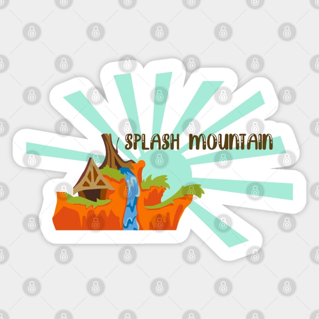 Splash Mountain Sticker by Unicorn Artist